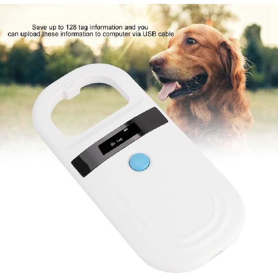 Pet Microchip Reader RFID 134.2Khz, Pet ID Microchip Scanner with 0.91 Inch High Brightness OLED Display and Rechargable by Type-C for Animal