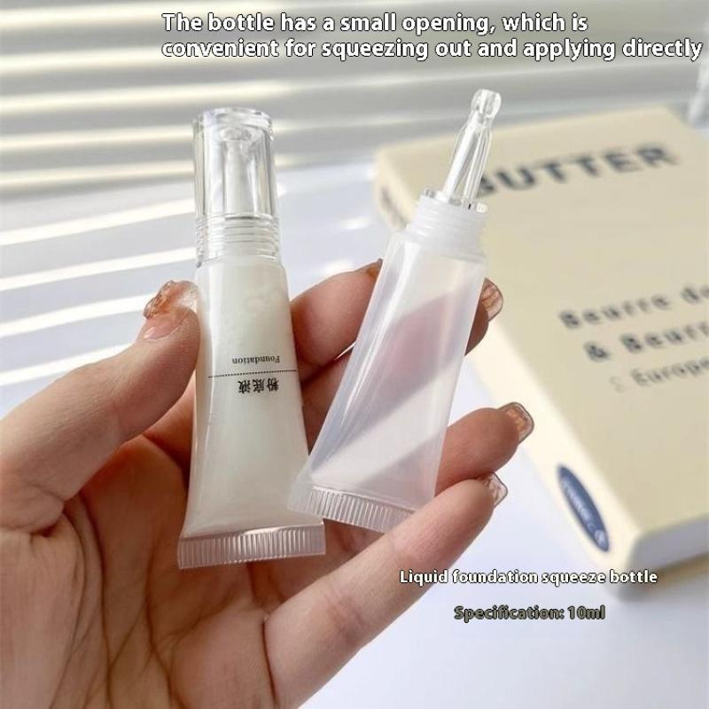 1/5Pcs Refillable Bottles With Cap Empty Dropper Bottle Transparent Plastic Foundation Cream Travel Cosmetic Sample Containers