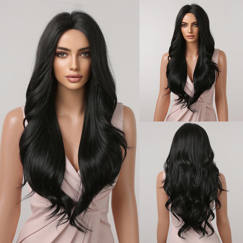 

Длинные волнистые парики, серые с белыми, косплей, парики из синтетических волос для женщин, вечерние, в стиле Лолиты, искусственные волосы, термостойкие, темный корень