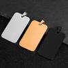 5Pcs High Quality Rectangle Tags Pendant Charm Stainless Steel ID Blank Tags 4 Colors Both Side Polished