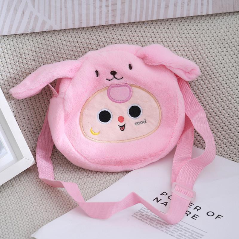Dopamine Three Baby Single Shoulder Crossbody Bag Panda Rabbit Frog Plush Bags