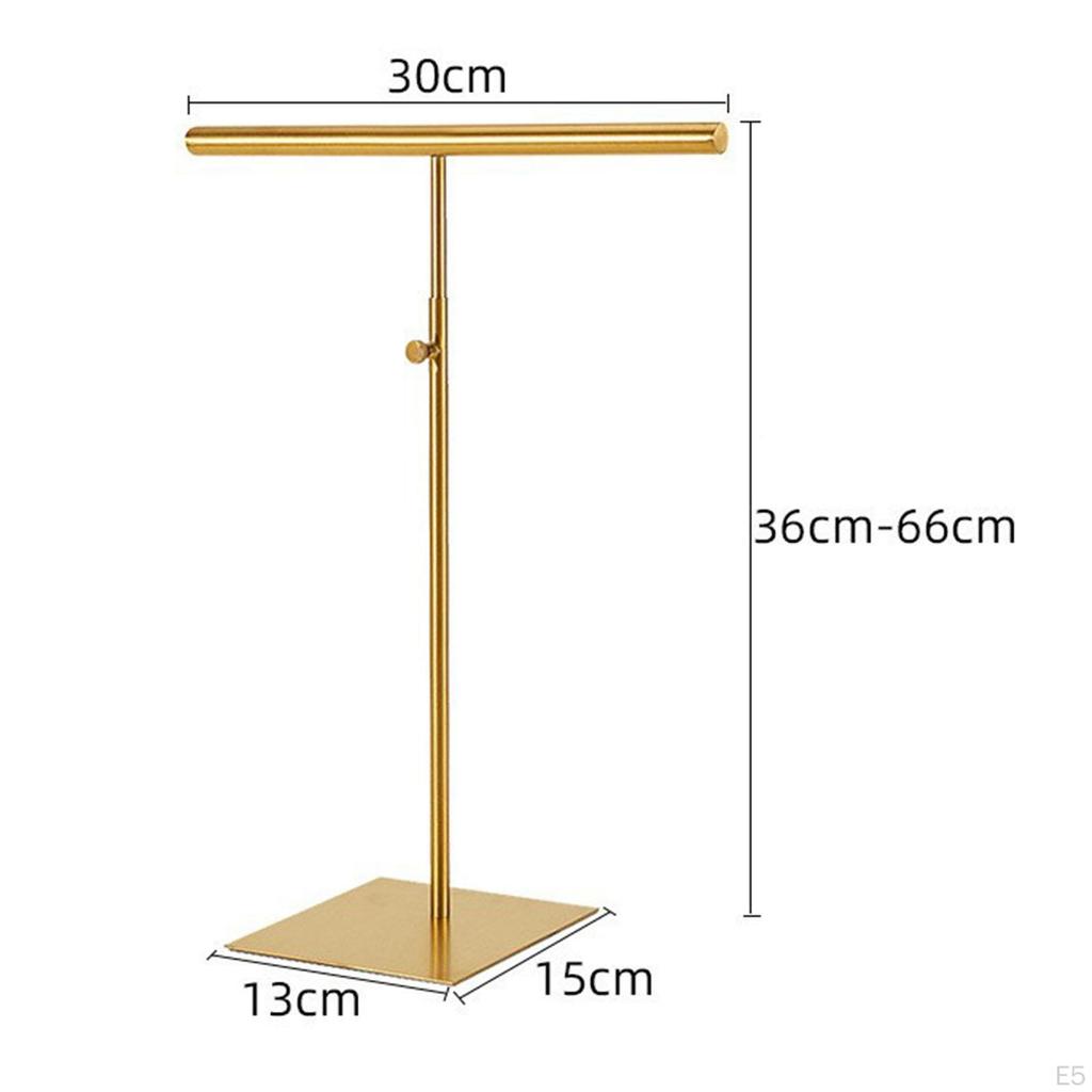 Adjustable Metal Handbag Rack Display Stand Double Hook Height Freestanding
