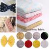 3D Rose Flowers Tulle Mesh Fabric Exquisite Stretch Lace Rose Embroidery Fabric DIY Sewing Bow Wedding Party Dress Decor Crafts