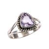 Natural Pink Amethyst Gemstone Handmade 925 Solid Silver Jewelry Ring S.8 c7U30