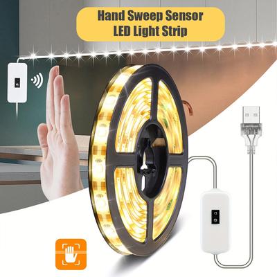 1PC 3M LED Strip Light Hand Sweep Waving Sensor 5V USB 2835 Backlight LED TV Kitchen Under Cabinet Lamp for Home Decoration