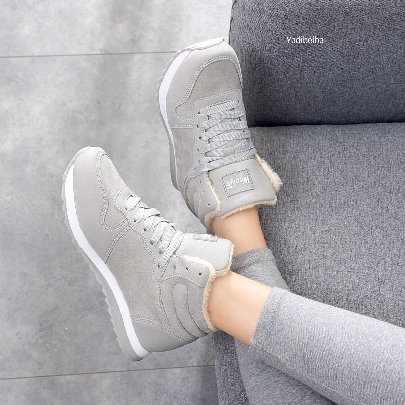 Zimní boty Muži Ženy Boty Teplé Kožešinové Boty Ženy Sněhule Běžné Boty Tenisky Kotníkové Unisex Boty Zimní boty Plus Velikost 46