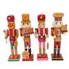 Festival Nutcrackers Soldier Ornament Delicate Christmas Wood Nutcrackers Soldiers Hand Painted Festival Decoration
