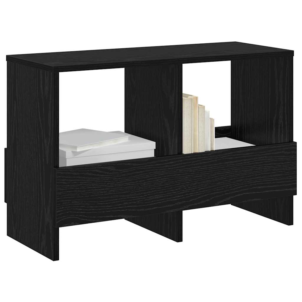 Magazine Shelf Black Oak Look 68.5 x 30 x 45 cm