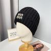 Korean Style All match Knitted Hat Warm Ear Protection Pullover Hat for Women Autumn and Winter Personalized Cold Hat Thickened Plush Hat Small Face