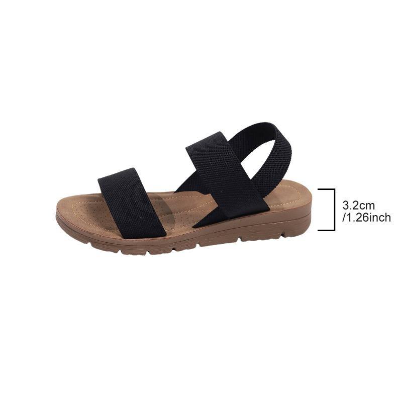 Large-Size Summer European & American Roman Style Flat Sandals – Open-Toe Outdoor Casual Sandals for Women