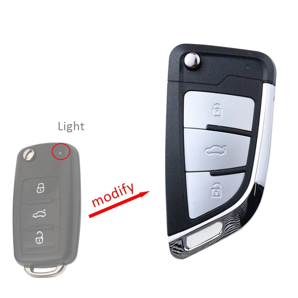Car Key Fob Case Shell Housing for Vw B5 for Volkswagen Beetle/Caddy/Passat/Golf/Jetta/Polo/Scirocco/Tiguan/Touran/Skoda/Seat