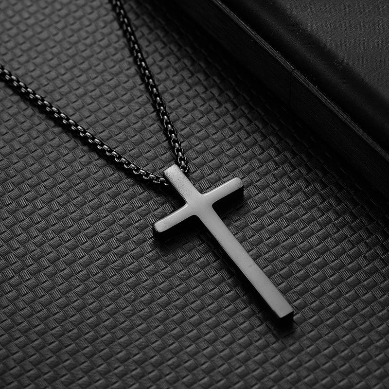 Elegant Black Cross Necklace for Daily Wear & Special Occasions Like Father's Day, Daily Wear Minimalist Necklace Necklace