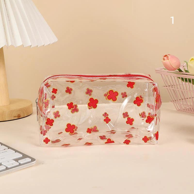 PVC Waterproof Cosmetic Bag Portable Large Capacity Transparent Wash Bag Travel Toiletries Cosmetic Organizer Swimming Bag