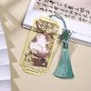 Cat Hollowed Cat Bookmark Flower Chinese Style Metal Reading Bookmark Fashion Retro Chinese Style Bookmarks Office Supplies
