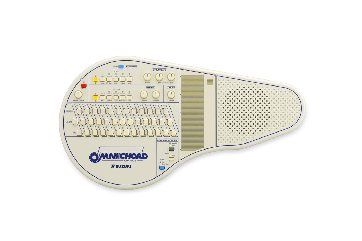 Instrument Muzical Electronic SUZUKI Omnichord cu 108 Acorduri OM-108 alb