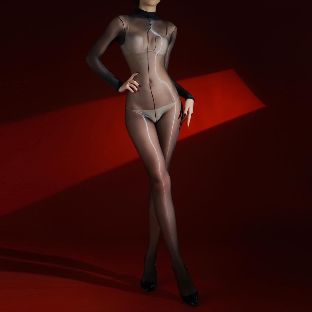Complaint Kiss -pin High-density Onesie Turtleneck Bag Head Ultra-thin D Sexy Aurora Oily Mood Tights