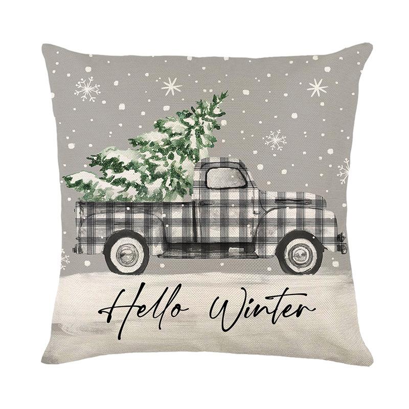 Christmas Pillowcase Festive and Joyous Decoration Home Sofa Cushion Cover Living Room and Bedroom Pillow Cover
