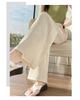 New Chinese Style Women's High-Waist Wide-Leg Pants for Summer - Ice Silk Feel, Floor-Length, Casual Drape.