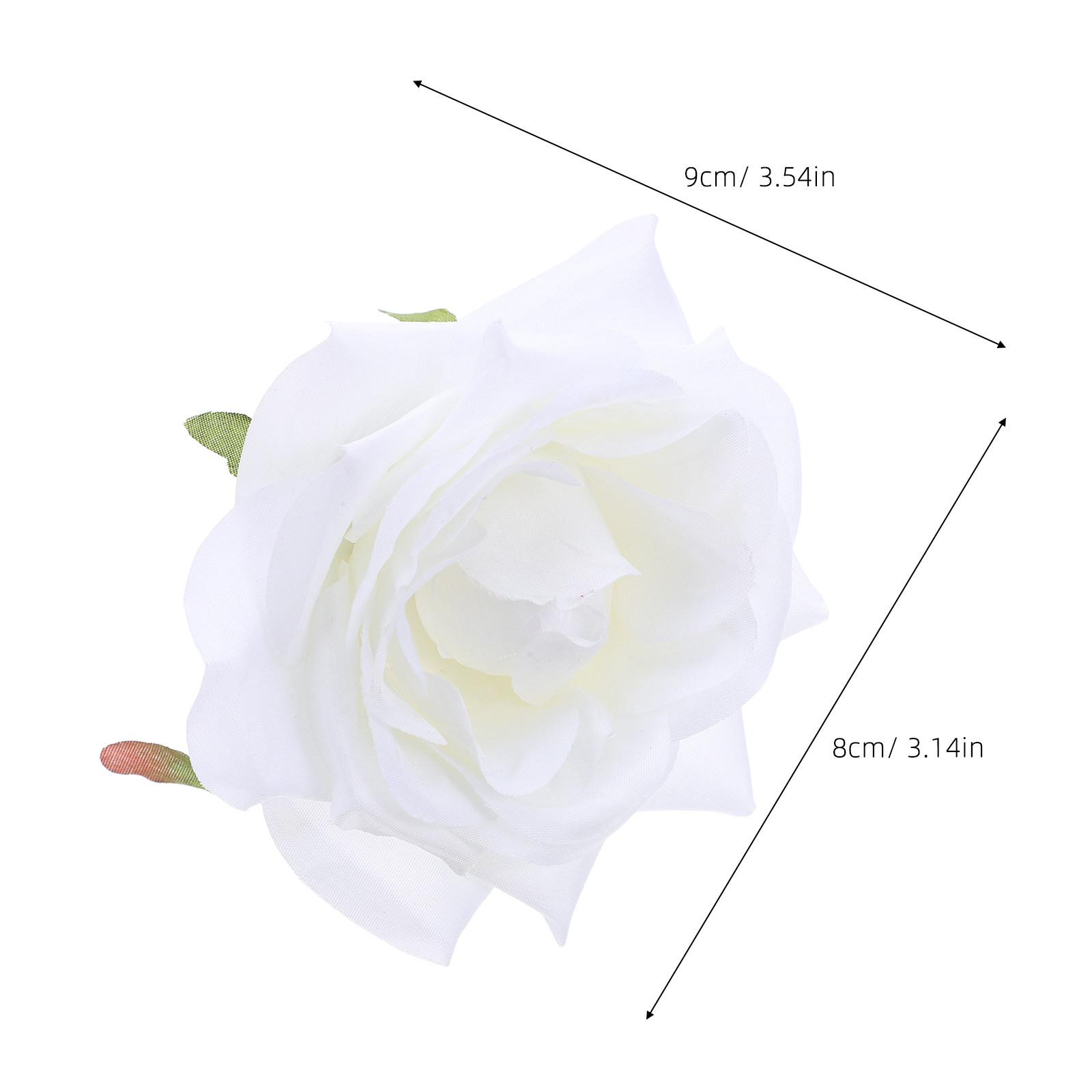 

6 шт. Искусственные Цветы Розы Кольца для Салфеток Ручной Работы Тканевые Держатели для Салфеток для Дня Рождения, Детского Праздника, Весеннего Украшения Стола белый