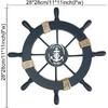 Rosenice Wooden Ship Wheel Nautical Boat Ship Wheel Wall Decor Dark Blue
