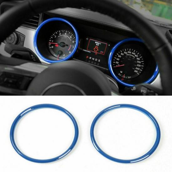 Armaturenbrett-Zierrahmenabdeckung Innenzubehör für Ford Mustang 2015-2018 Blau