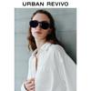 UR Women's 2025 Autumn Simple Crossover Lapel Waist Shirt