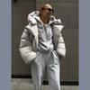 Giacche Invernali Calde in Cotone Wolfeel da Donna Parka Larghi Cappotto Giacca a Piumino Vintage Capo d'Abbigliamento da Ufficio Giacca Trapuntata da Donna