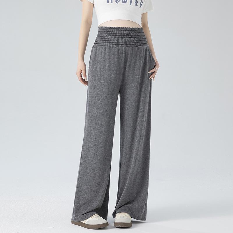 Fashionable Wide-Leg Maternity Pants - Lightweight, Non-Constricting, Versatile Spring/Summer Style M серый/древесный уголь