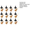 24 Pcs/Set Mini Witch Hat with Mini Broom Miniature Straw Brooms Plastic Witch Hat Set for Halloween Party Decoration
