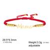 Lemegeton Mama Bracelets Wax Rope Adjustable Bracelet on Hand Fashion Stainless Steel Jewelry for Women Mother's Day Trend Gifts