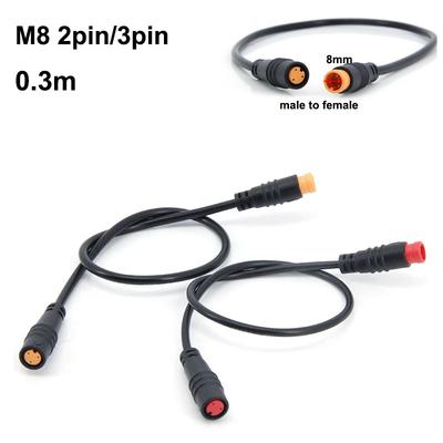 30cm M8 2 3 5-pinový snímač rýchlosti pre elektrobicykel, samec-samica, M/F, predlžovací konektor pre elektrobicykel, kábel pre elektrický bicykel, vodotesný kábel, zástrčka