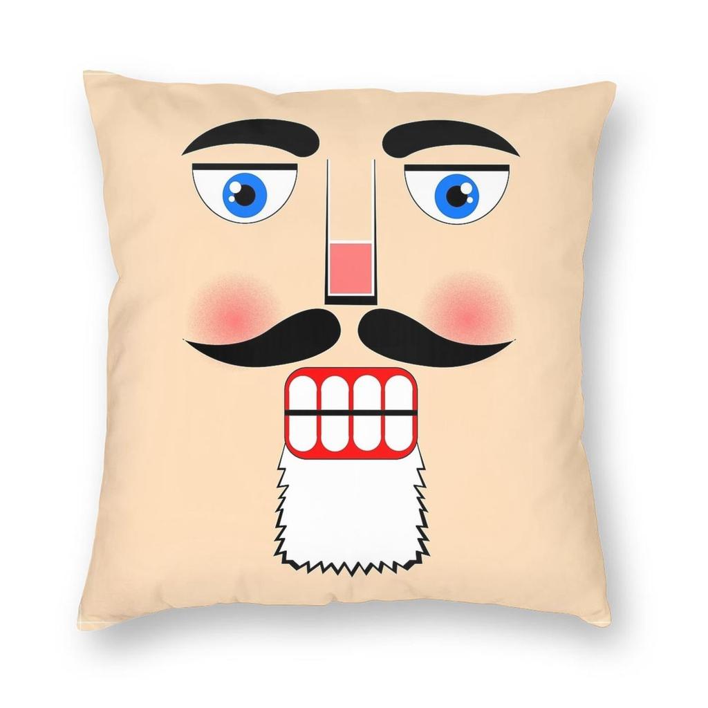 The Nutcracker Christmas Toy Soldier King Pillowcase Printing Fabric Cushion Cover Decoration Pillow Case Cover Bedroom Zipper
