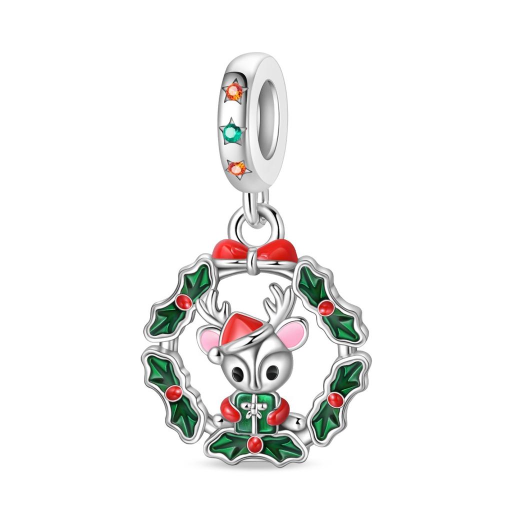 Santa Claus Gift Bead Pendant DIY Bracelet Jewelry Accessories