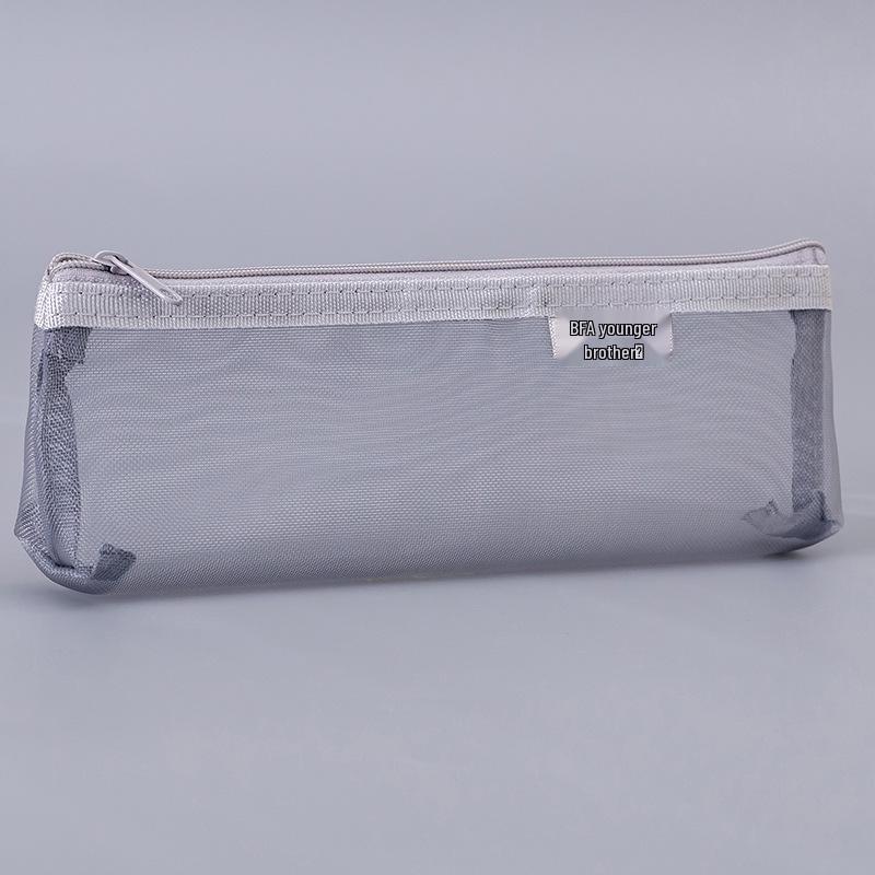 Clear Mesh Pencil Case: Large Capacity Student Exam Storage Bag