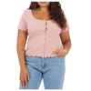 BRAVE SOUL Womens/Ladies Ribbed Plus T-Shirt