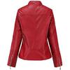 PU Leather Jacket Plus Size Women Zipper Motor Biker Coat Autumn Windbreaker Outwear