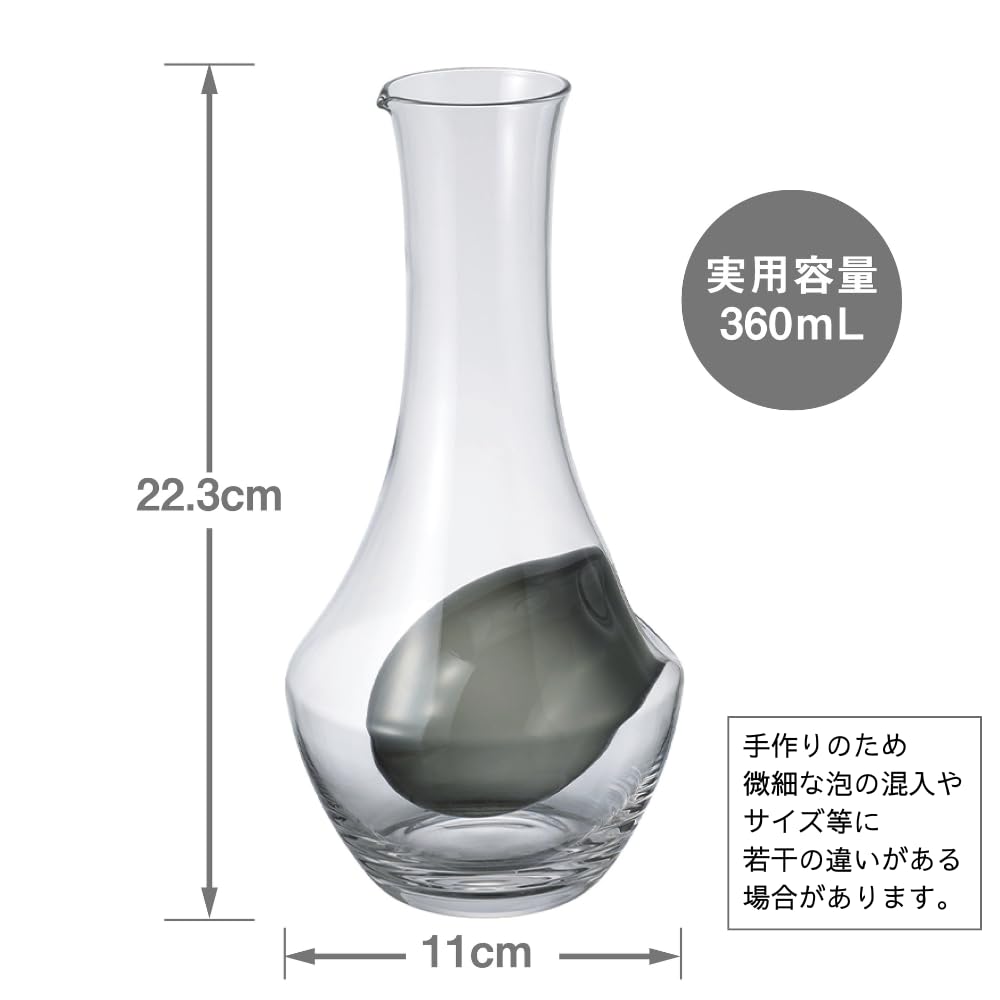 Hario Cool Carafe 360ml Transparent and Perfect for Chilling or As a Wine Decanter with Ice Perfect As a Milk Pitcher or Ice Perfect As a N, Capacity,