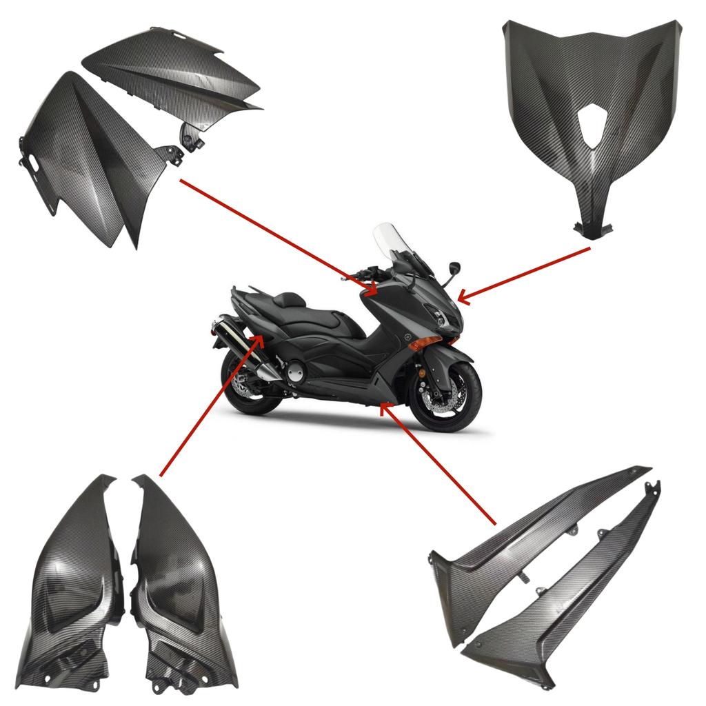 For Yamaha TMAX 530 Tmax-530 2012 2013 2014 Motorcycle Exterior Plastic Shell Fairing ABS Carbon Fiber Look Body Kit Parts