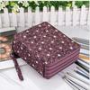 Large Capacity Art Pencil Case With 120/168 Slots PU Leather Handheld Bag Artists Students Sketching Drawing Supplies