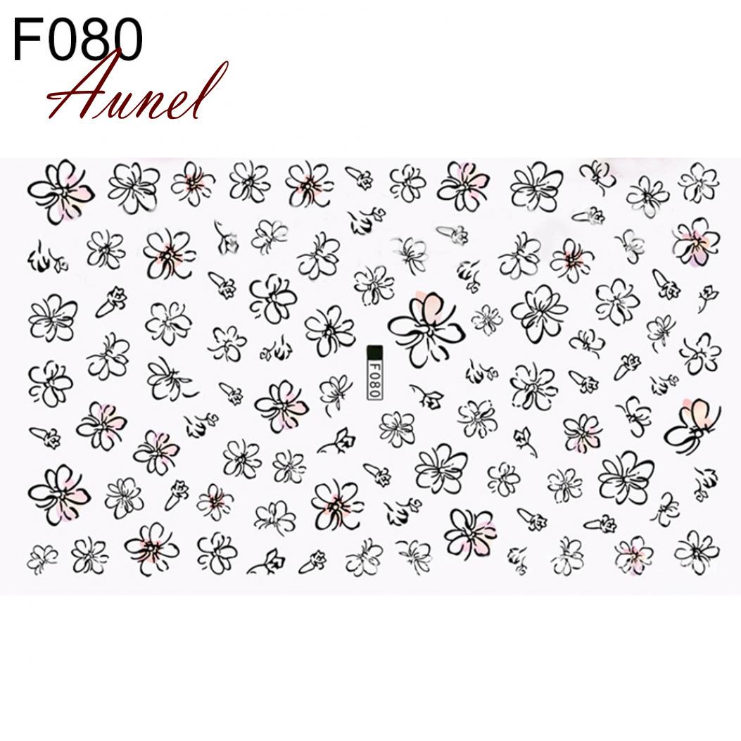 

1 мультяшная наклейка с изображением фламинго, упаковка для ногтей, 3D аксессуары «сделай сам», модные наклейки F080