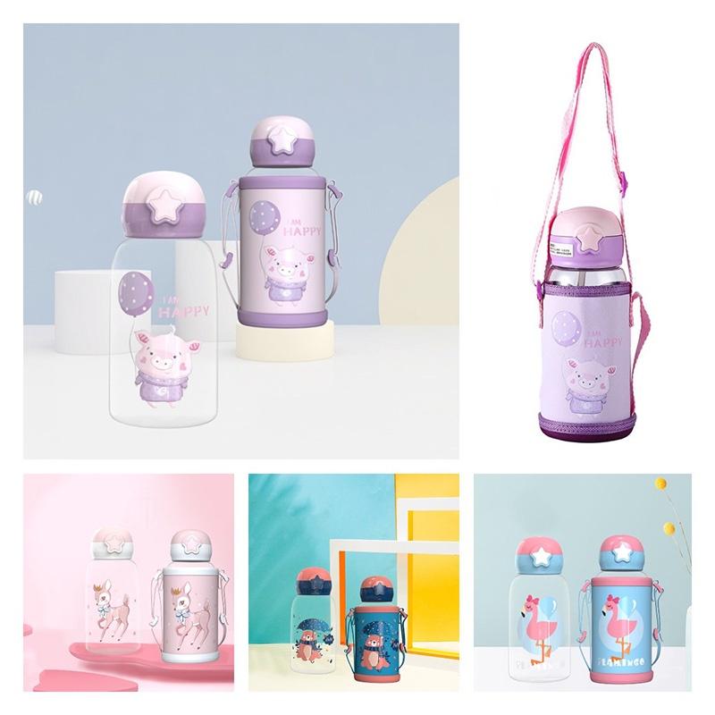 Bottle 700ml Water Straw Cup Sleeve Portable Leakproof Kid Kettle Sports Travel
