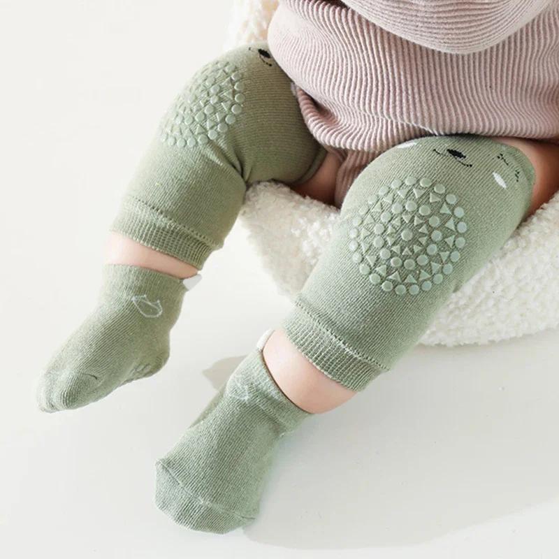 Krabbelschutzsocken Set Sommer Baby Knie Cartoon Anti-Rutsch Socken Kinder Boden Socken Knieschoner Gehen Schutz für Mädchen Jungen