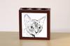 Devon Rex – Pen holder with a cat, desk organizer with a print | Art-Dog