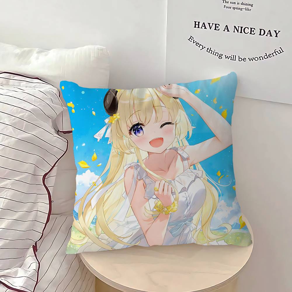 T-Tsunomaki ANIME WatameS Pillow Case Removable Washable Cushion Cover – All-Season Soft Linen