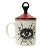 Abstract Eye Ceramic Cup Creative Abstract Coffee Cup with Lid Tableware Aromatherapy Candle Cup Candy Bottle Home Decoration