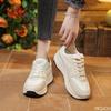 Thick soled white shoes new versatile casual shoes round toe flat bottom anti slip comfortable wear-resistant women's shoes