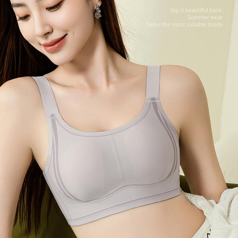 Seamless Lingerie Women's Thin Frameless Bra Strapless Bra Anti-glare Rabbit Ear Cup Vest Style Bra Push Up Bra