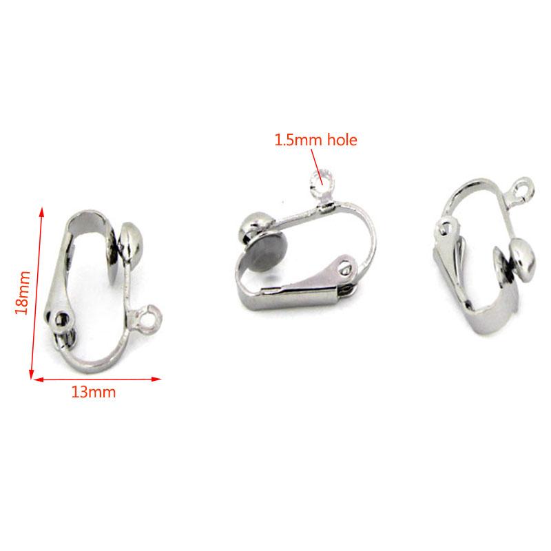 10Pcs Stainless Steel Ear Clips Findings Body Jewelry Ear Cuffs Ear Clips No Piercing Earrings for Women DIY Jewelry Making