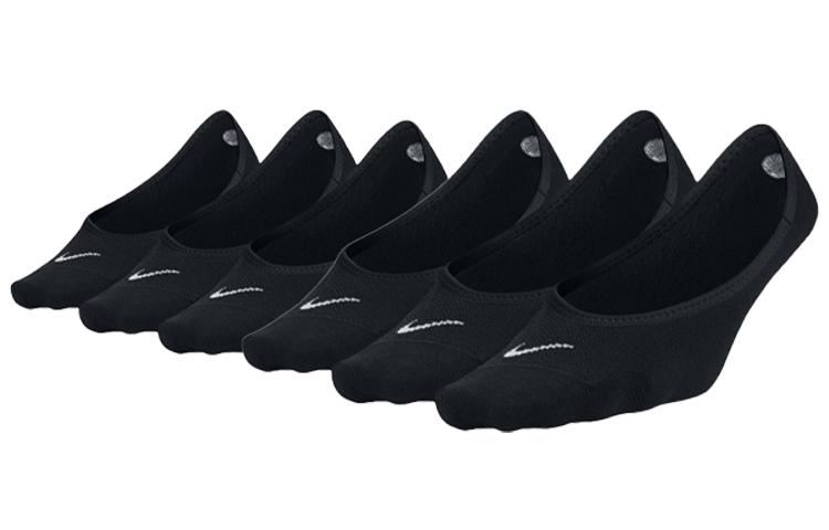 Nike Ankle Socks Unisex Combo Set 3 Pack Black SX4863-010 M