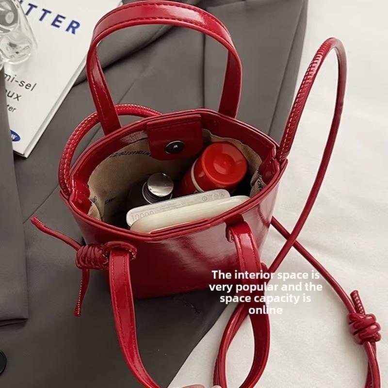 PU Leather Mini Crossbody Bag for Women 2025 New Korean Fashion Luxury Shoulder Bags Female Simple Retro Handbags and Purses
